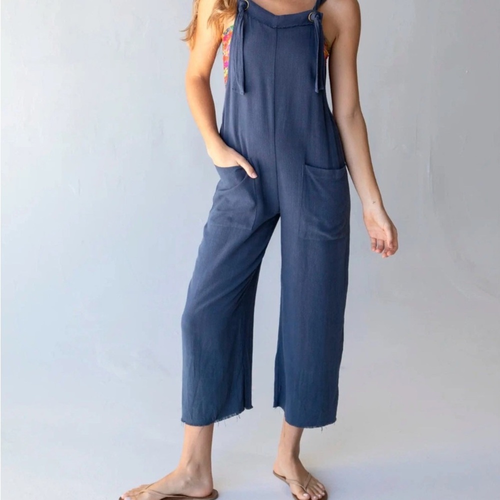 NATURAL LIFE Navy Jumpsuit with Pockets